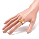 Anneaux de doigt de fleur de perle tressée de graine de verre RJEW-TA00054-03-3