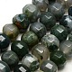 Natural Moss Agate Faceted Rondelle Bead Strands G-P063-62-1