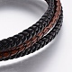 Bracelets multi-rangs avec cordon en cuir BJEW-F325-24P-2