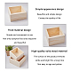 PandaHall 4 pcs 2 Sizes Square Small Wood Crate， Natural Rustic Wooden Box Storage Organizer Craft Box for Succulents Plant Collectibles Home Venue Decor Small Item OBOX-PH0001-01-8