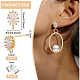 BENECREAT 10Pcs Brass Clear Cubic Zirconia Stud Earring Findings KK-BC0008-76-2