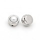 Half Round Silver Plated Imitation Pearl Taiwan Acrylic Beads SA08-4-S-J2-2