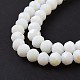 Electroplate Opaque Solid Color Glass Beads Strands EGLA-A034-P6mm-L17-4