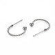 304 Stainless Steel C-shape Stud Earrings EJEW-N016-013-NR-3