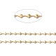 Cadenas de eslabones ovalados y de concha de latón chapado en cremallera CHC-I040-13G-2