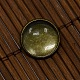 14mm Transparent Clear Glass Dome Cabochon and Antique Bronze Brass Pendant Cabochon Settings for DIY DIY-X0166-AB-NF-2