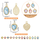 NBEADS 28 Pcs Ceramic Alloy Charms FIND-NB0001-79-7