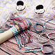 Anattasoul Set di braccialetti con cordino intrecciato in poliestere 12 pz 12 colori BJEW-AN0001-56-5