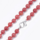 Synthetic Coral Beaded Necklaces NJEW-S414-15A-2