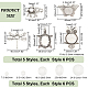 Kit para hacer colgantes de cúpula en blanco diy pandahall elite DIY-PH0013-20-RS-2