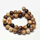 Natural Petrified Wood Round Bead Strands X-G-F266-08-10mm-2