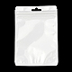 プラスチック包装yinyangジップロックバッグ  トップセルフシールパウチ  長方形  ホワイト  14.8x10.5x0.24cm OPP-F001-04B-1