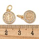 Латунные микропаве прозрачные подвески с фианитом KK-N254-109G-3