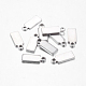 Encantos de etiquetas en blanco con estampado de color original 304 colgantes rectangulares de acero inoxidable X-STAS-Q074-1