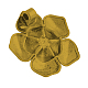 チベットスタイル合金3 D花のペンダントエナメルのセッティング  カドミウムフリー＆ニッケルフリー＆鉛フリー  アンティーク黄金  38x39.5x1mm  穴：3.5mm TIBEP-29-AG-NR-2