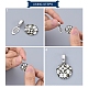 Alloy Glue-on Flat Pad Bails for Pendant Making PALLOY-WH0021-01S-6