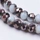 Electroplate Glass Faceted Rondelle Beads Strands EGLA-D020-6x4mm-04-3
