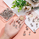 CHGCRAFT 54Pcs 9Styles Love Heart Pendants Tibetan Style Alloy European Dangle Charms Jewelry Making Charms for Necklace Bracelet Jewelry Making and Crafting FIND-CA0005-59-3