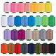 30 Assorted Color Polyester Sewing Thread Cords Spools with 10 Pcs Iron Needles and 1 Pcs Needle Threader NWIR-BC0001-01-2