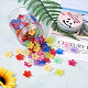 Yilisi 200Pcs 10 Colors Frosted Acrylic Bead Caps MACR-YS0001-02-6