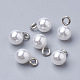 ABS Kunststoff Nachahmung Perlen Charms OACR-R068-10mm-01-1