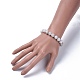 Bracelets extensibles de perles en agate naturelle BJEW-JB04173-15-4