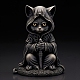 Halloween-Katzenmagierfiguren aus Kunstharz PW-WG10268-02-1