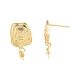 Brass Stud Earring Findings KK-I663-07G-3