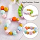 100Pcs Silicone Beads Mixed Color Hexagonal Silicone Beads Bulk Spacer Beads Silicone Bead Kit for Bracelet Necklace Keychain Jewelry Making JX307A-7