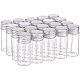 BENECREAT 20PCS 10ml Clear Glass Bottles Candy Bottle with Aluminum Screw Top Empty Sample Jars Sample Vials for Spice Herbs Small Items Storage Wedding Favors AJEW-BC0005-37-10ml-1