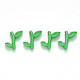 樹脂カボション  ネイルアートの装飾の付属品  枝や葉  春の緑  9x10.5x3mm X-MRMJ-R063-04-1