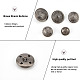OLYCRAFT 50Pcs Metal Blazer Buttons Vintage Shank Buttons Half Round Shaped 4-Hole Metal Button Set 15mm 18mm 20mm 22mm 24mm for Blazer Suits Coats Uniform and Jacket - Antique Bronze BUTT-OC0001-15-4