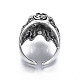 Готический панк-череп из сплава открытое кольцо-манжета для мужчин и женщин RJEW-T009-62AS-3