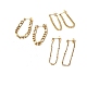 3 paio di orecchini pendenti con catena intrecciata e satellite in acciaio inossidabile 3 stile 304 per uomo donna FIND-SZ0002-49-1