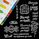 塩ビプラスチックスタンプ  DIYスクラップブッキング用  装飾的なフォトアルバム  カード作り  スタンプシート  言葉  16x11x0.3cm DIY-WH0167-56-256-5