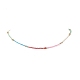 Halsketten aus Glas- und Messingperlen NJEW-JN04155-4