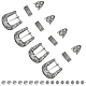 Chgcraft 4 ensembles de boucles de ceinture en alliage FIND-CA0008-50B-1