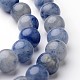 Круглые нити шарик натуральный голубой авантюрин G-J346-23-8mm-1