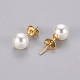Pendientes de imitación de perlas de plástico STAS-D0001-03-G-2