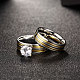 Trendy 316L Titanium Steel Cubic Zirconia Couple Rings for Women RJEW-BB06987-9A-4