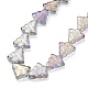 Brins de perles de verre de galvanoplastie transparentes EGLA-C002-FR01-4