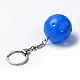 プラスチック製のピックルボールキーホルダー  鉄のリング付き  ラウンド  ブルー  11.8cm KEYC-C003-01A-2