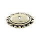 Tibetischen Stil Legierung apetalous oval Perlenkappen X-TIBE-0548-AS-FF-1