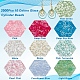 Nbeads 3500Pcs 10 Colors Glass Cylinder Beads SEED-NB0001-78-4