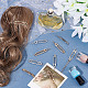CRASPIRE 40Pcs 2 Colors Zinc Alloy Hair Pin PHAR-CP0001-09-5