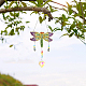 SUNNYCLUE 2 Sets DIY Butterfly Diamond Rhinestone Painting SunCatcher Kit Dragonfly Window Hanging Ornament Crystal Chandelier Sun Catcher Wind Chime Charm Pendants for Home Garden Ornament Crafts DIY-SC0016-81-4