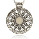 Antique Silver Alloy Necklace Large Pendants PALLOY-J205-01AS-2