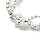 Bracelets de perles de coquille de forme infinie BJEW-TA00446-4