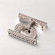 Brass Micro Pave Cubic Zirconia Fold Over Clasps ZIRC-M045-M-RS-2