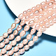 Fili ovali di perle d'acqua dolce coltivate naturali coltivate PEAR-N012-07I-5